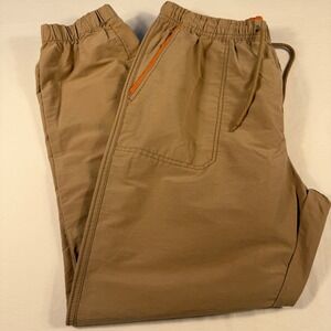 Faded Glory Men Outdoor Khaki Casual Activewear Jogger Pants L drawstring hiking